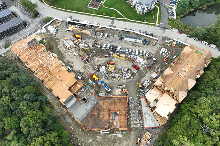 3 Executive Dr Construction Site, Evesham, New Jersey, Aerial Drone Photography