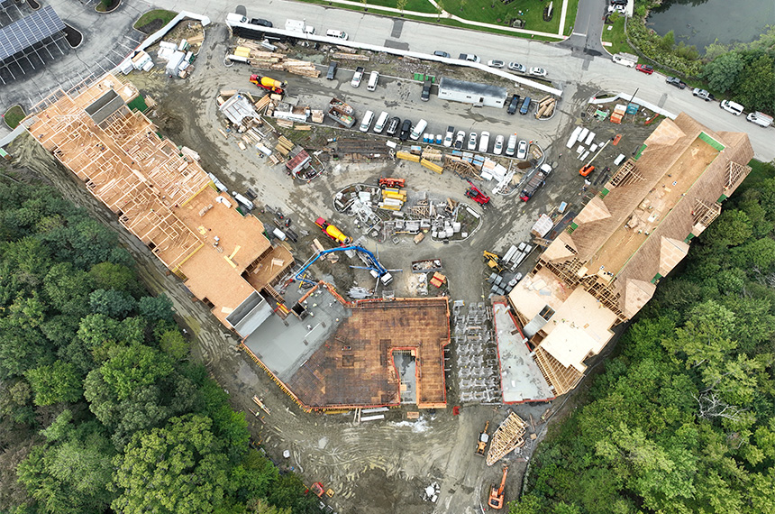 3 Executive Dr Construction Site, Evesham, New Jersey, Aerial Drone Photography