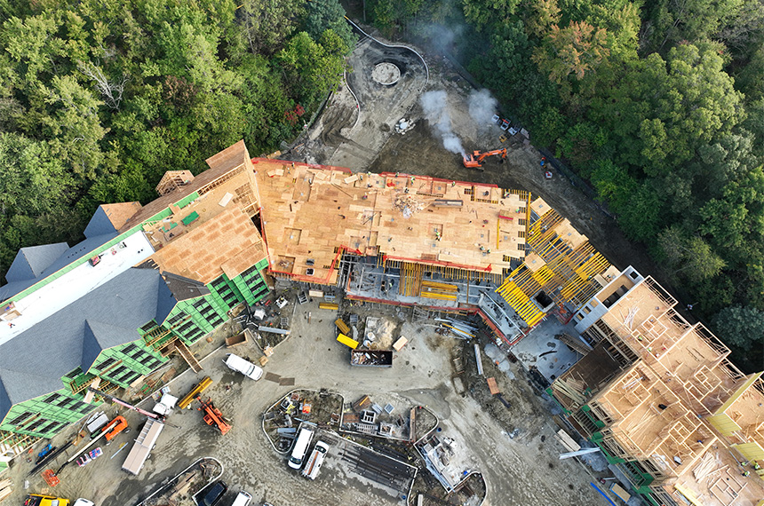 3 Executive Dr Construction Site, Evesham, New Jersey, Aerial Drone Photography