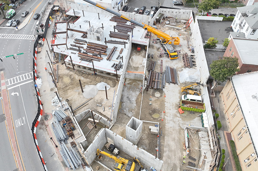 51 South Broadway Construction Site Aerial Drown Photography In White Plains, New York