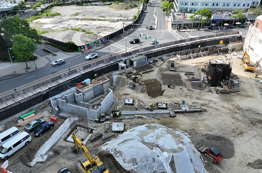 51 South Broadway Construction Site Aerial Drown Photography In White Plains, New York