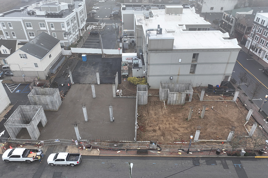 65 First Ave Construction Site Aerial Drone Photography, Atlantic Highlands, New Jersey