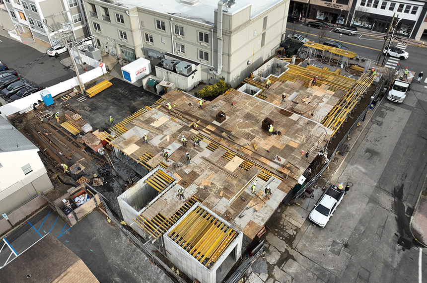 65 First Ave Construction Site Aerial Drone Photography, Atlantic Highlands, New Jersey