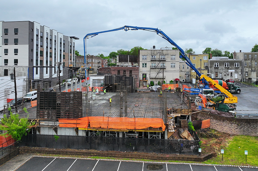 74 William Construction Site Aerial Drone Photography, Belleville, New Jersey