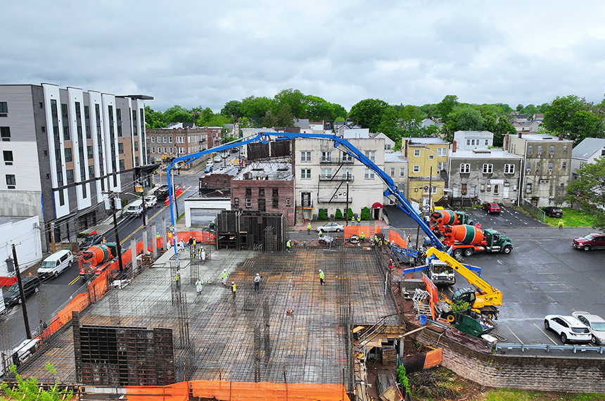 74 William Construction Site Aerial Drone Photography, Belleville, New Jersey