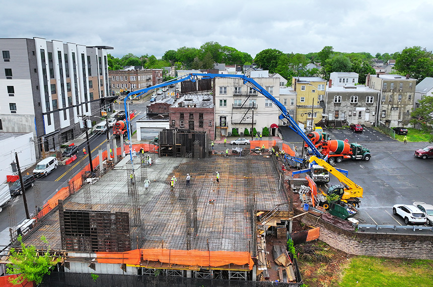 74 William Construction Site Aerial Drone Photography, Belleville, New Jersey