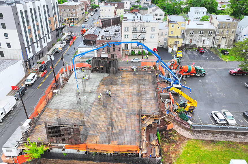 74 William Construction Site Aerial Drone Photography, Belleville, New Jersey