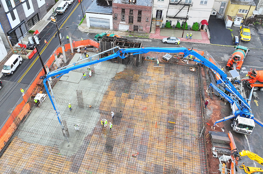 74 William Construction Site Aerial Drone Photography, Belleville, New Jersey