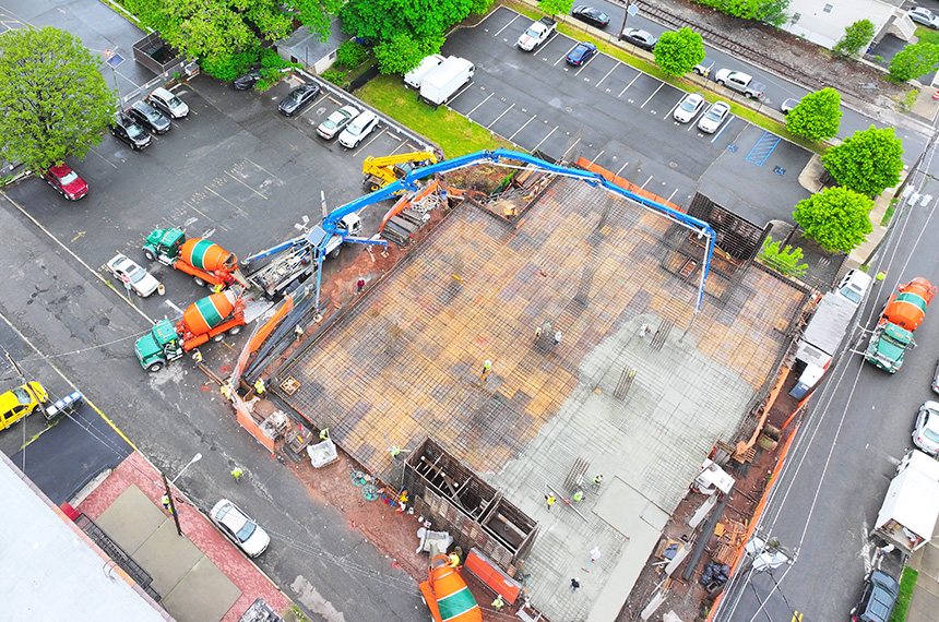 74 William Construction Site Aerial Drone Photography, Belleville, New Jersey