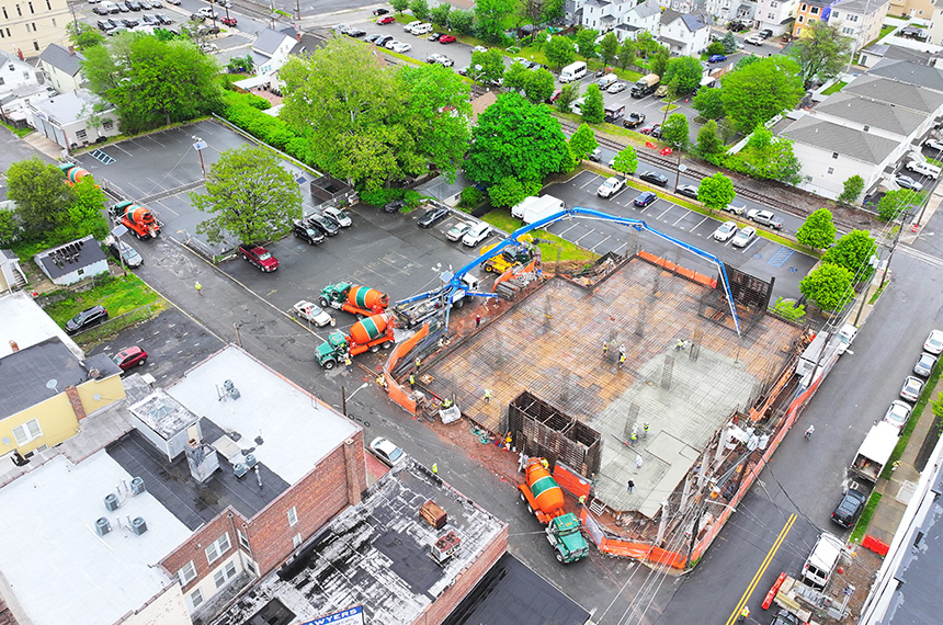 74 William Construction Site Aerial Drone Photography, Belleville, New Jersey