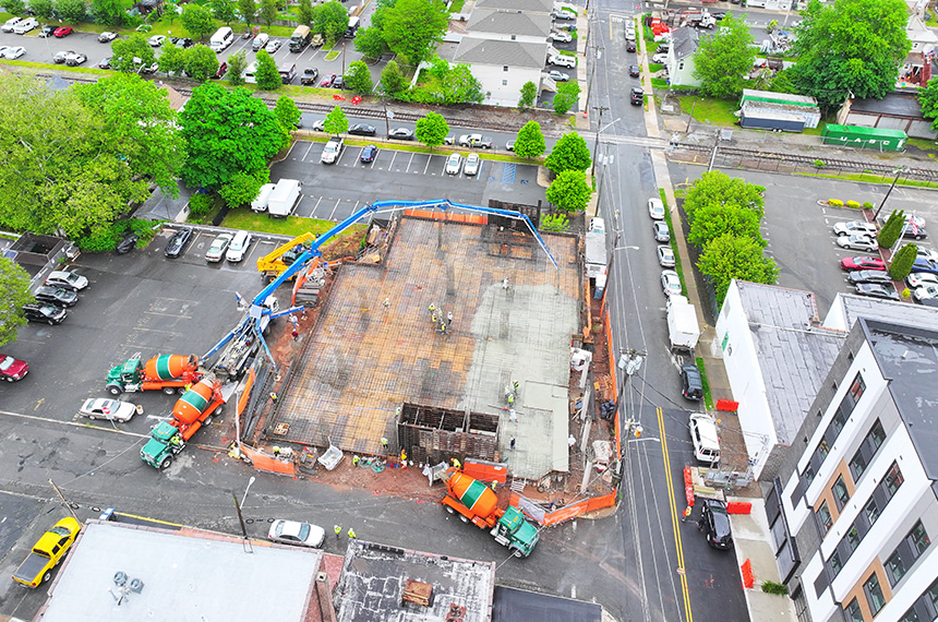 74 William Construction Site Aerial Drone Photography, Belleville, New Jersey