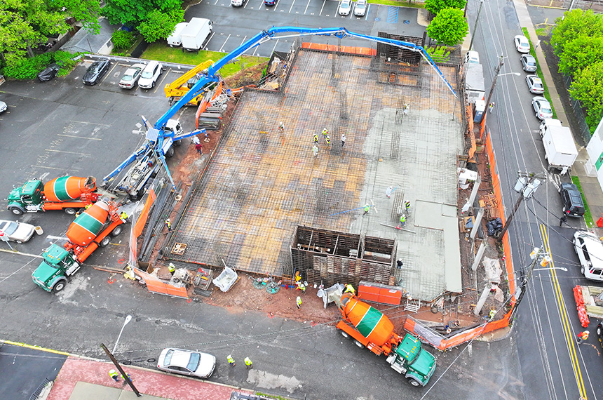 74 William Construction Site Aerial Drone Photography, Belleville, New Jersey