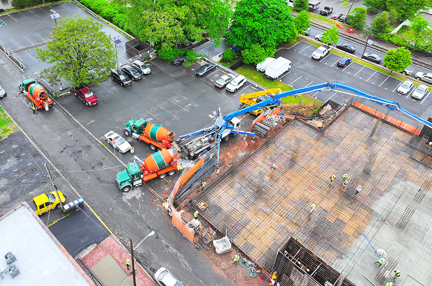 74 William Construction Site Aerial Drone Photography, Belleville, New Jersey