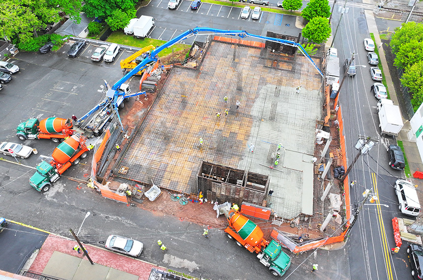 74 William Construction Site Aerial Drone Photography, Belleville, New Jersey