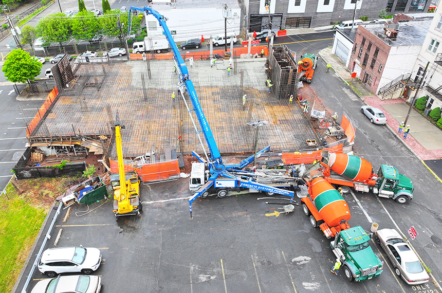 74 William Construction Site Aerial Drone Photography, Belleville, New Jersey