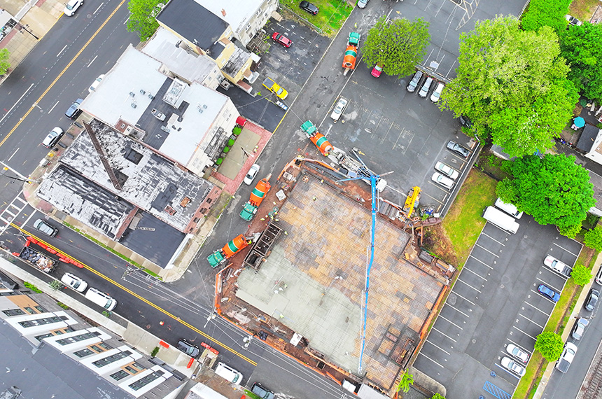 74 William Construction Site Aerial Drone Photography, Belleville, New Jersey