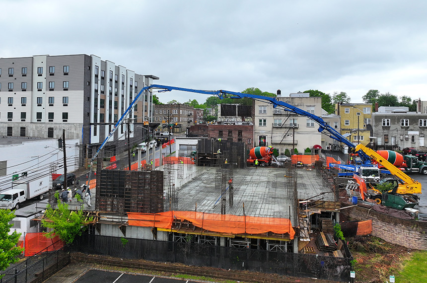 74 William Construction Site Aerial Drone Photography, Belleville, New Jersey