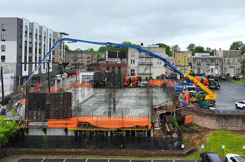 74 William Construction Site Aerial Drone Photography, Belleville, New Jersey