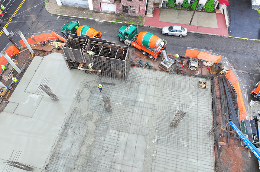 74 William Construction Site Aerial Drone Photography, Belleville, New Jersey