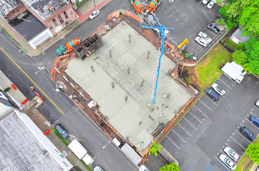 74 William Construction Site Aerial Drone Photography, Belleville, New Jersey