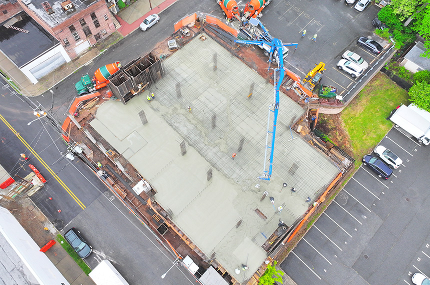 74 William Construction Site Aerial Drone Photography, Belleville, New Jersey