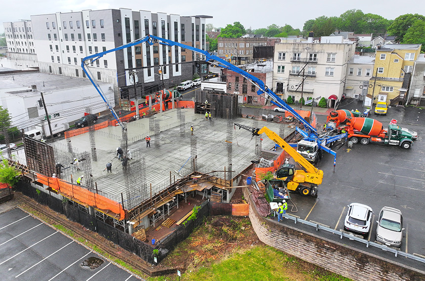 74 William Construction Site Aerial Drone Photography, Belleville, New Jersey