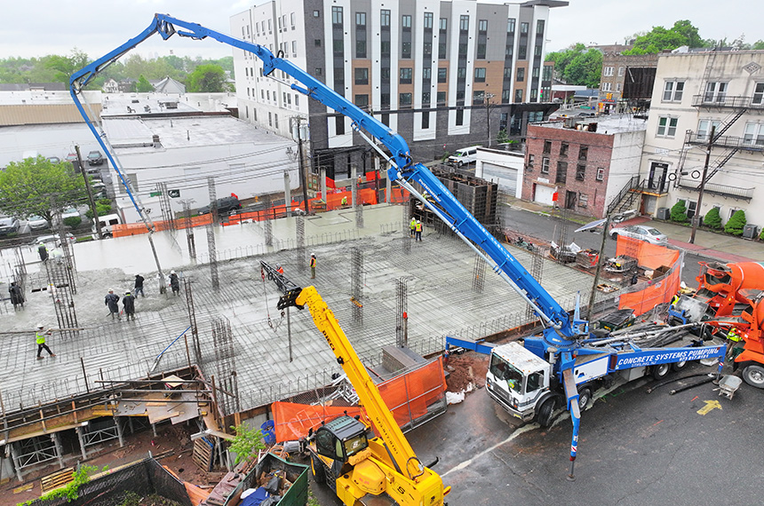 74 William Construction Site Aerial Drone Photography, Belleville, New Jersey