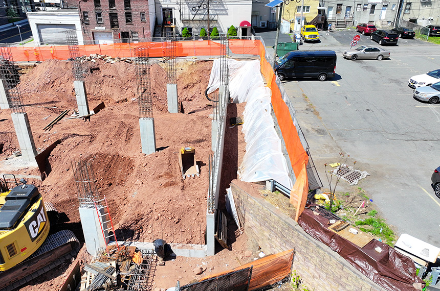 74 William Construction Site Aerial Drone Photography, Belleville, New Jersey