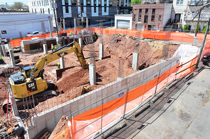 74 William Construction Site Aerial Drone Photography, Belleville, New Jersey