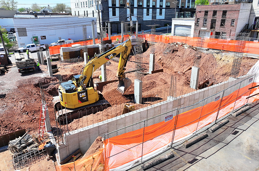 74 William Construction Site Aerial Drone Photography, Belleville, New Jersey