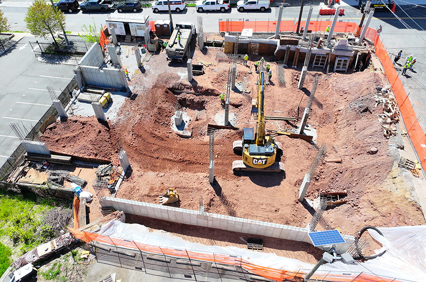 74 William Construction Site Aerial Drone Photography, Belleville, New Jersey