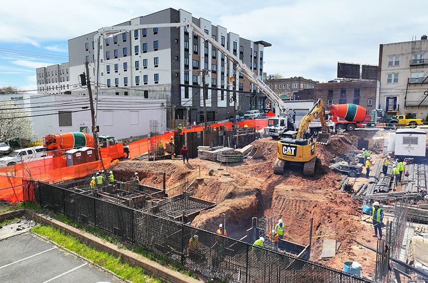 74 William Construction Site Aerial Drone Photography, Belleville, New Jersey