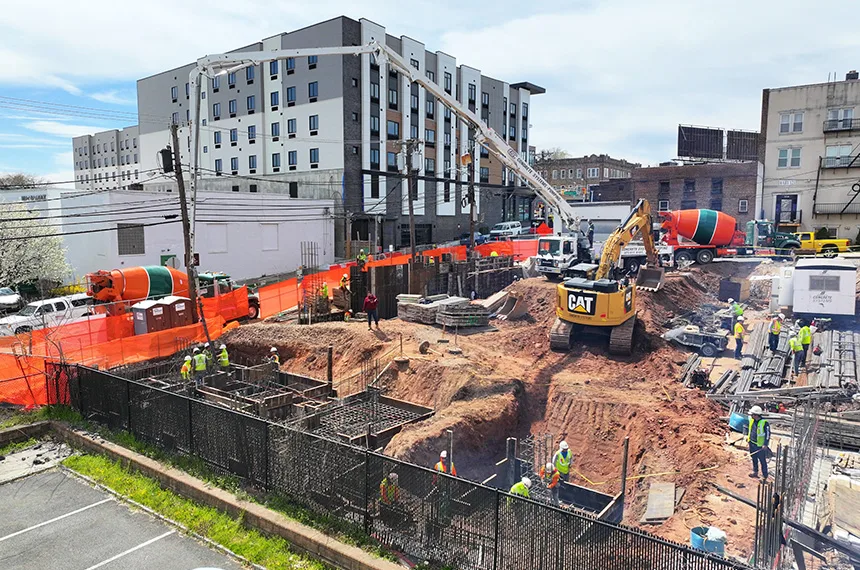 74 William Construction Site Aerial Drone Photography, Belleville, New Jersey