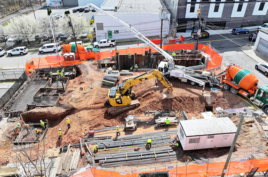 74 William Construction Site Aerial Drone Photography, Belleville, New Jersey