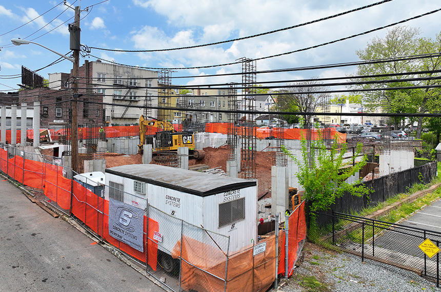 74 William Construction Site Aerial Drone Photography, Belleville, New Jersey