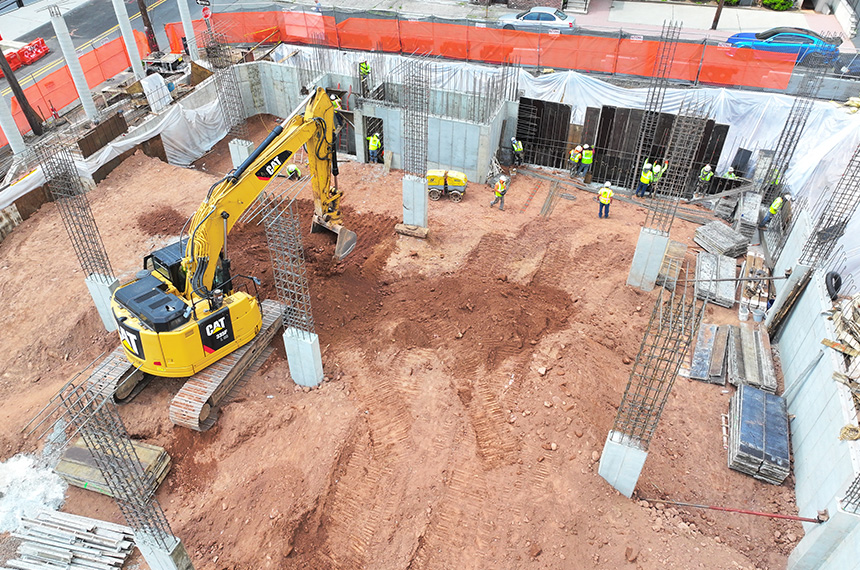 74 William Construction Site Aerial Drone Photography, Belleville, New Jersey