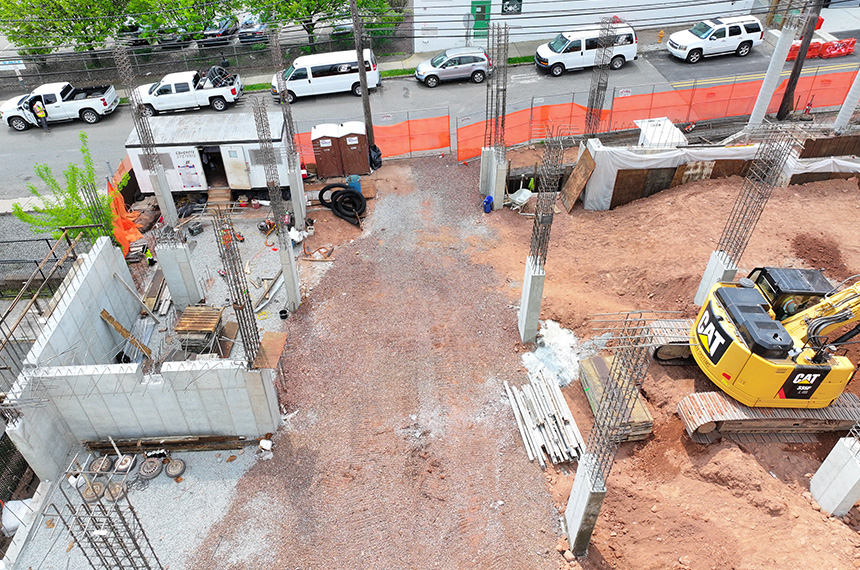 74 William Construction Site Aerial Drone Photography, Belleville, New Jersey