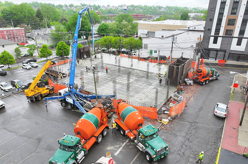 74 William Construction Site Aerial Drone Photography, Belleville, New Jersey