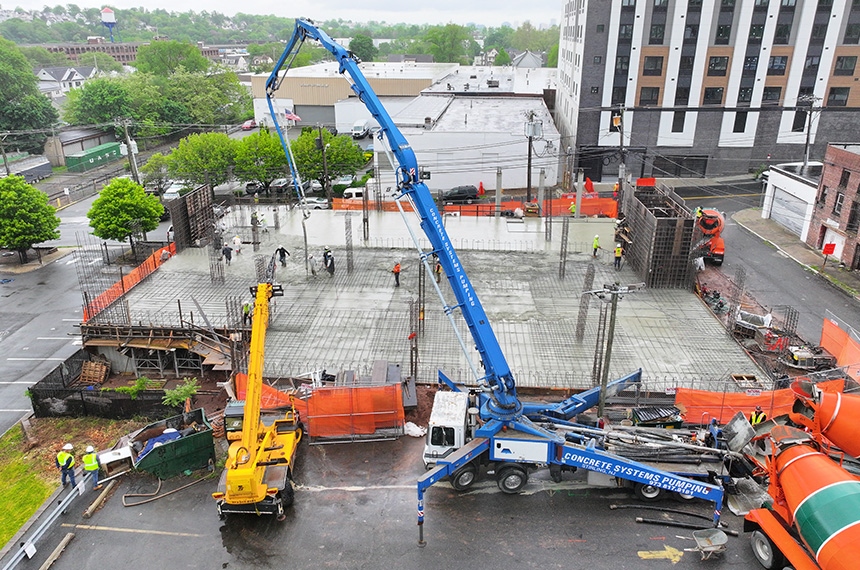 74 William Construction Site Aerial Drone Photography, Belleville, New Jersey