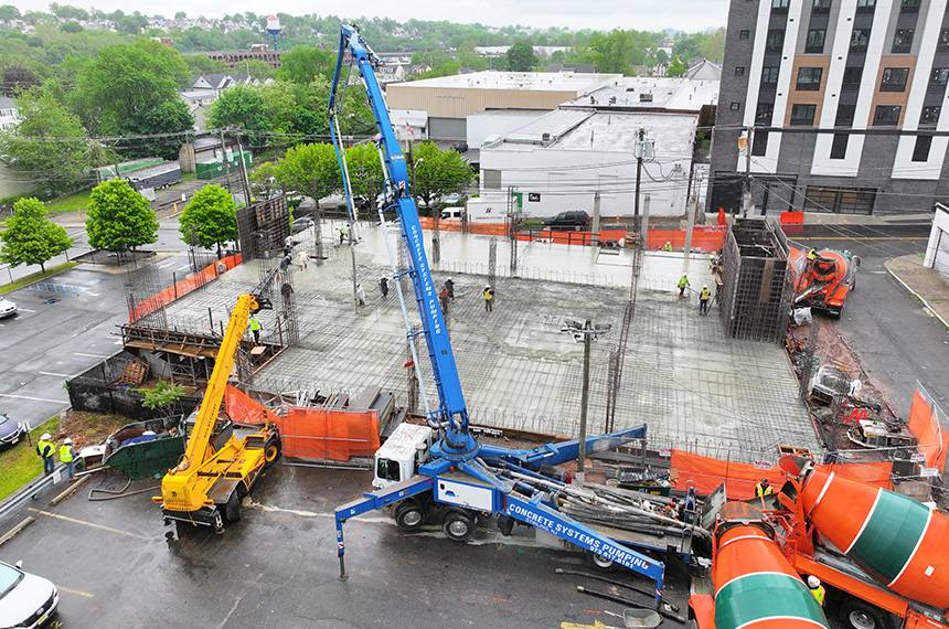 74 William Construction Site Aerial Drone Photography, Belleville, New Jersey