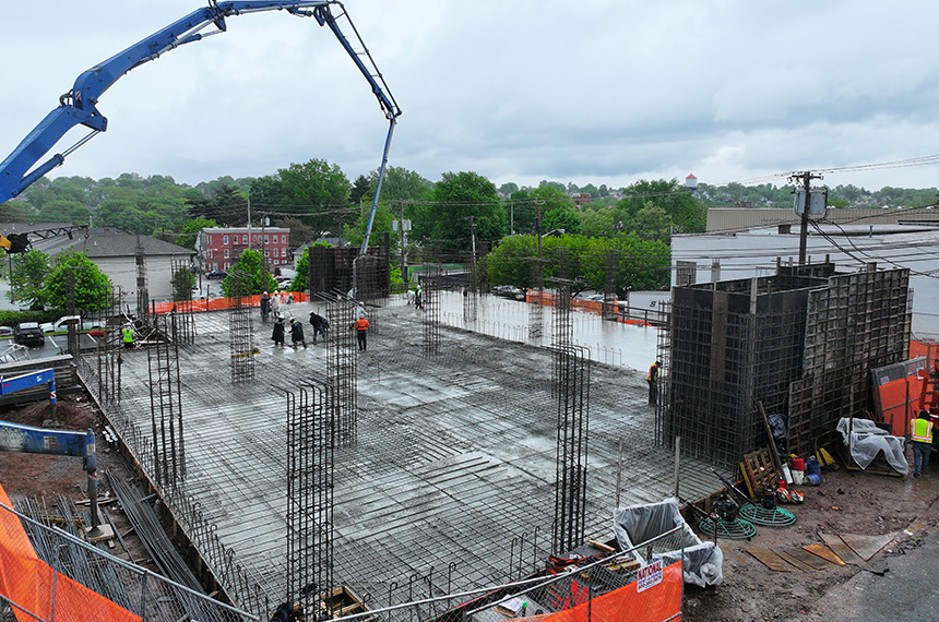 74 William Construction Site Aerial Drone Photography, Belleville, New Jersey