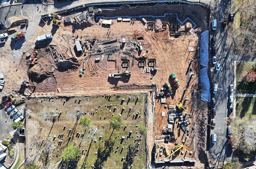 Academy Greens Construction Site Aerial Drone Photography, Springfield, New Jersey