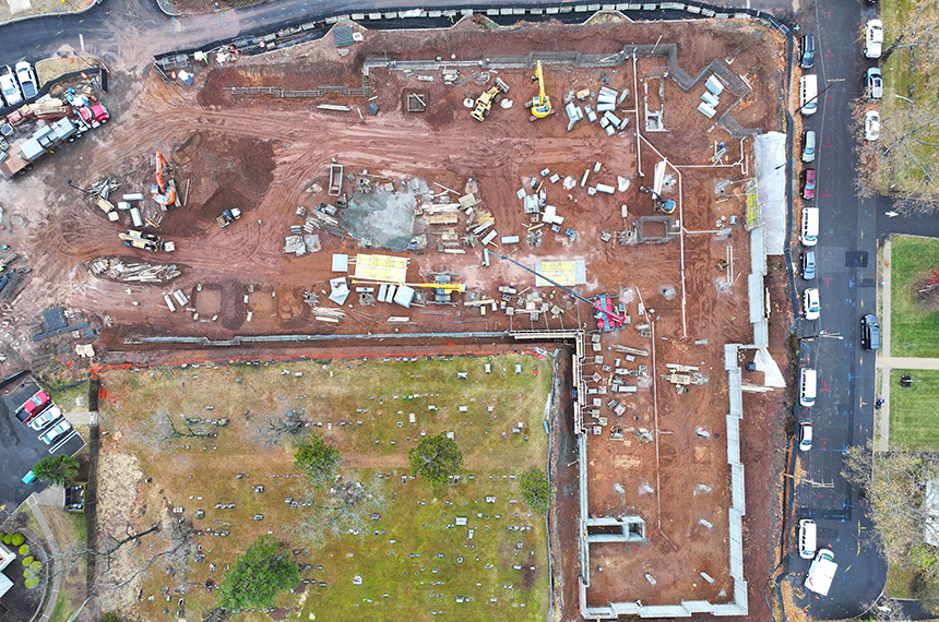 Academy Greens Construction Site Aerial Drone Photography, Springfield, New Jersey