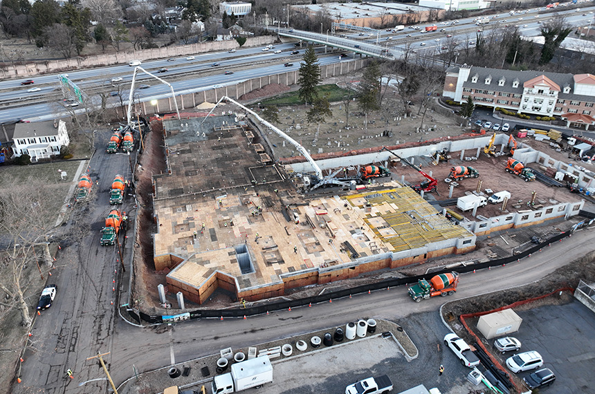 Academy Greens Construction Site Aerial Drone Photography, Springfield, New Jersey