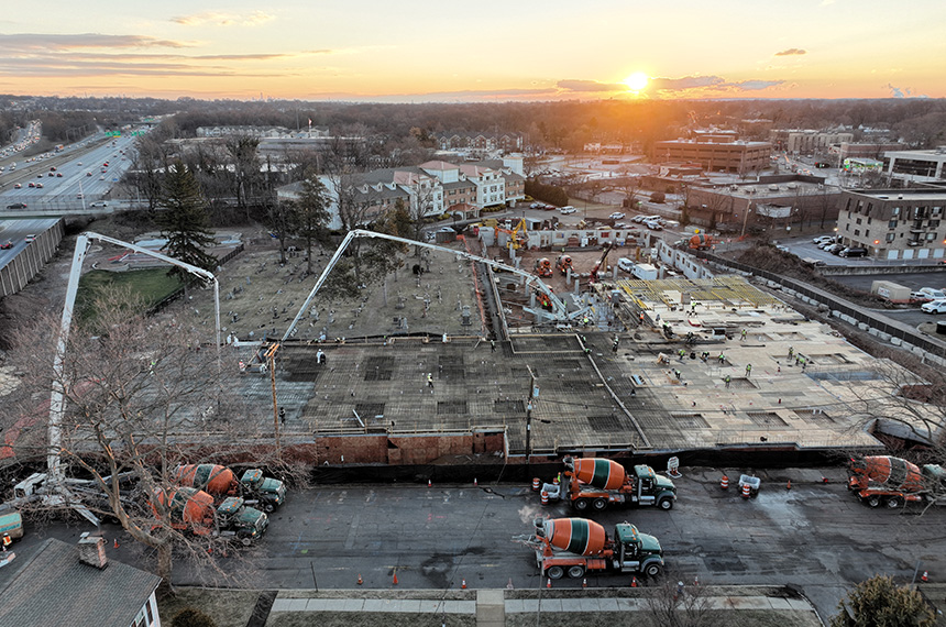 Academy Greens Construction Site Aerial Drone Photography, Springfield, New Jersey