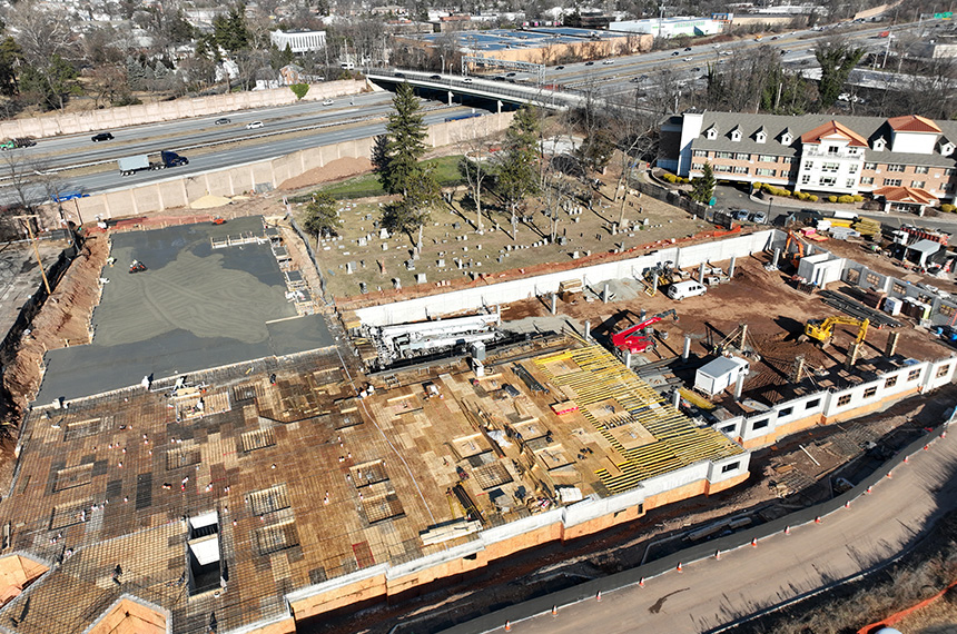 Academy Greens Construction Site Aerial Drone Photography, Springfield, New Jersey