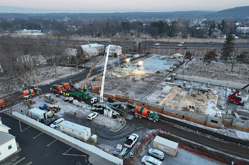 Academy Greens Construction Site Aerial Drone Photography, Springfield, New Jersey