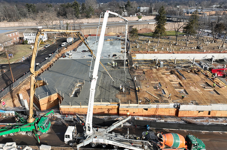 Academy Greens Construction Site Aerial Drone Photography, Springfield, New Jersey