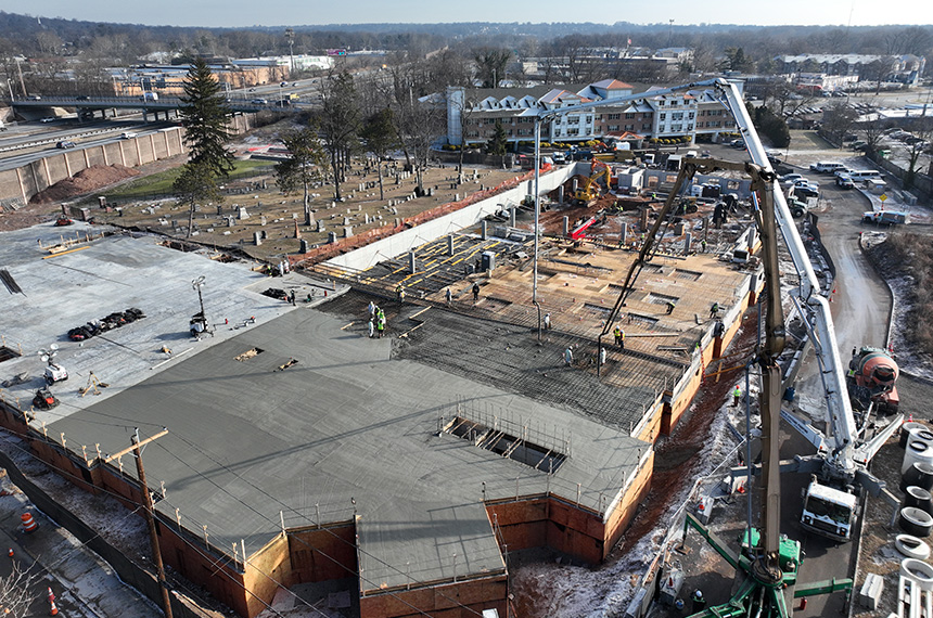 Academy Greens Construction Site Aerial Drone Photography, Springfield, New Jersey