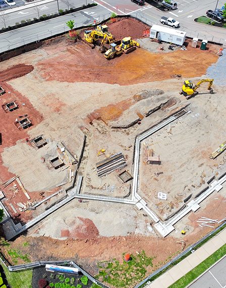 Festival Plaza Construction Site Aerial Drone Photography, Edison, New Jersey